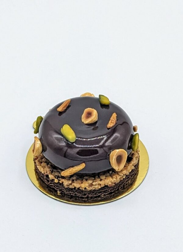 Dôme chocolat noir, vanille et fruits secs